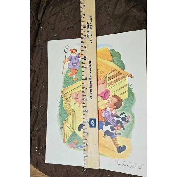 Vintage Mother Goose Nursery Rhyme Prints Set of 8 Loose Prints Only No Frames - Picture 11 of 11